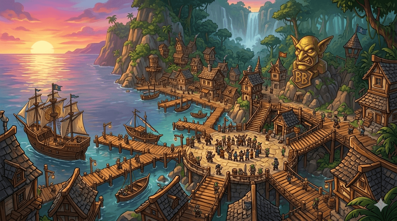 Booty Bay Sunset Docks